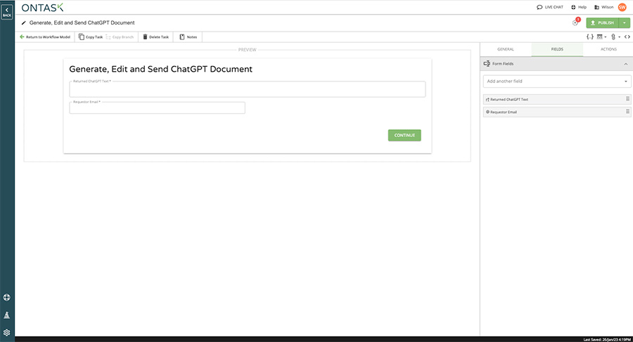 Add an email address field