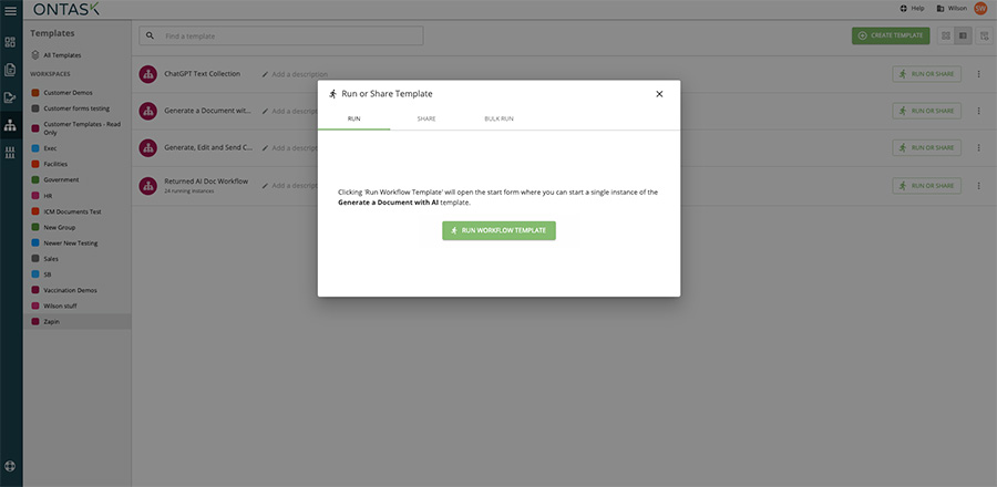 Run Workflow