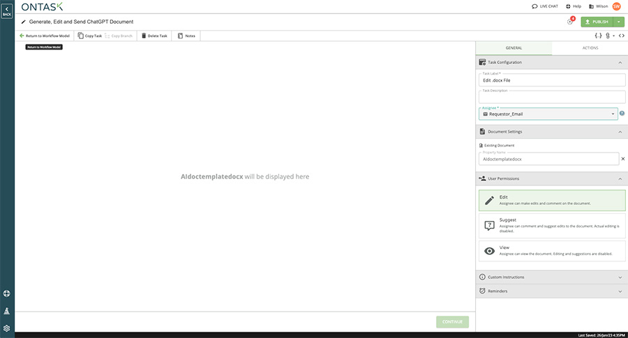 document editor