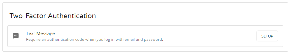 wo factor authentication settings in ontask