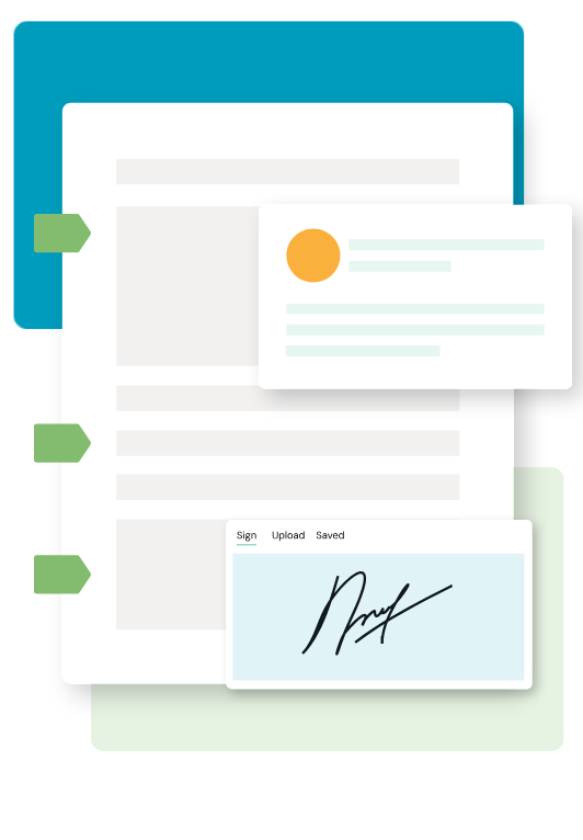 Illustration of form with comments and signatures