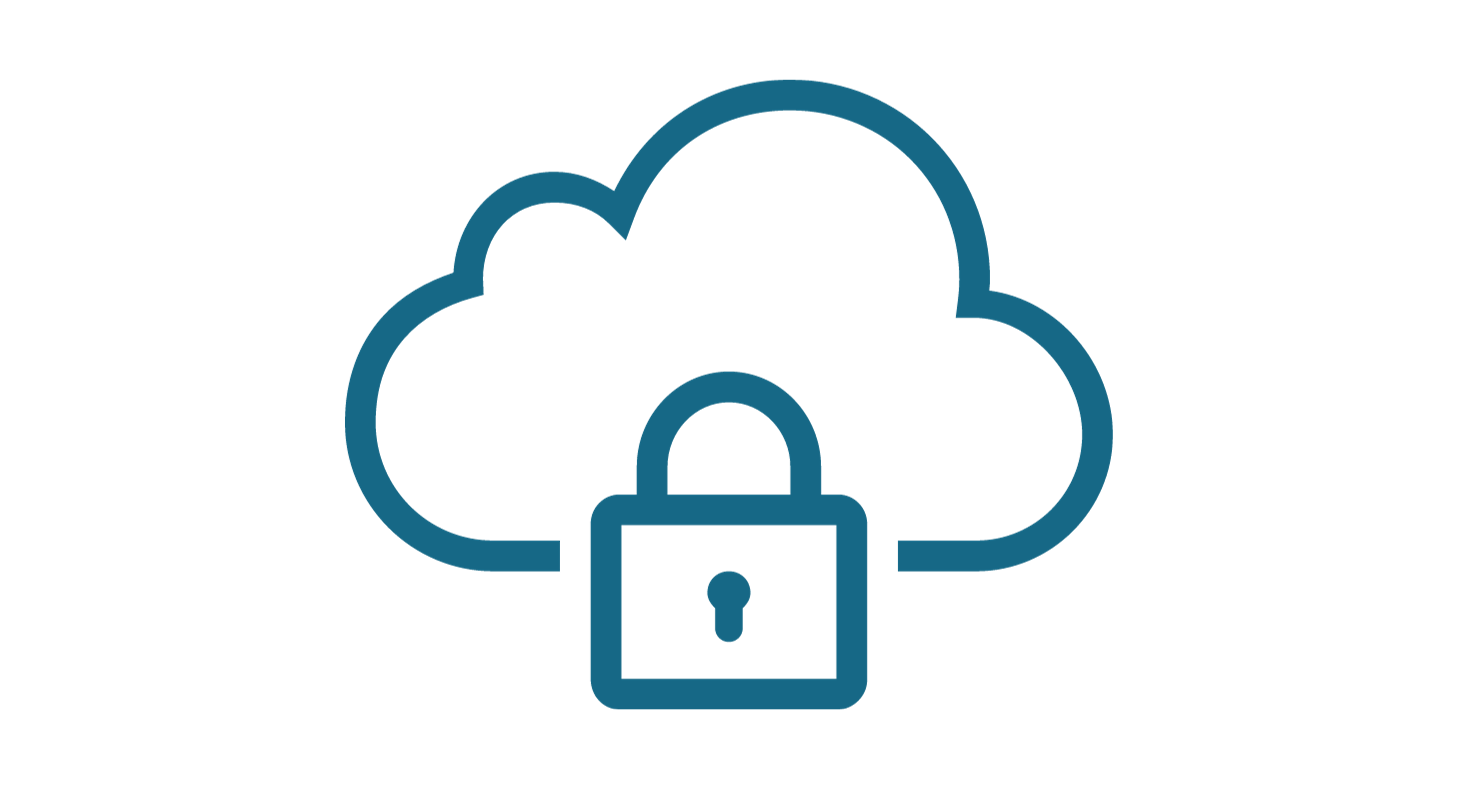 Cloud with lock for security