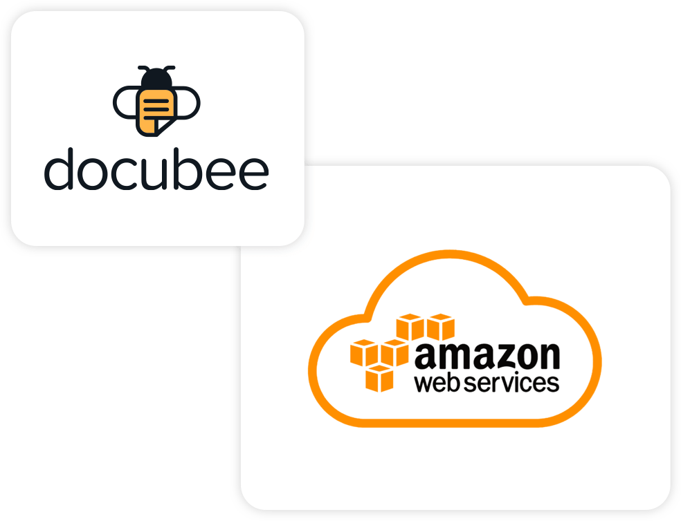 Docubee & AWS logo