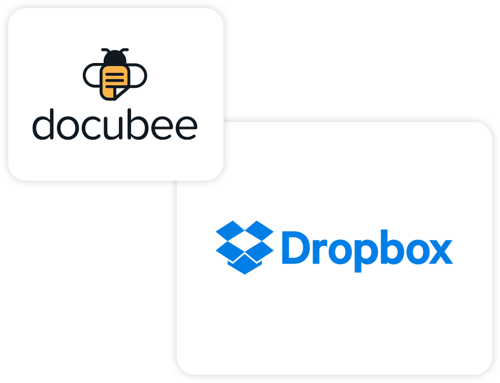 Docubee & Dropbox logos