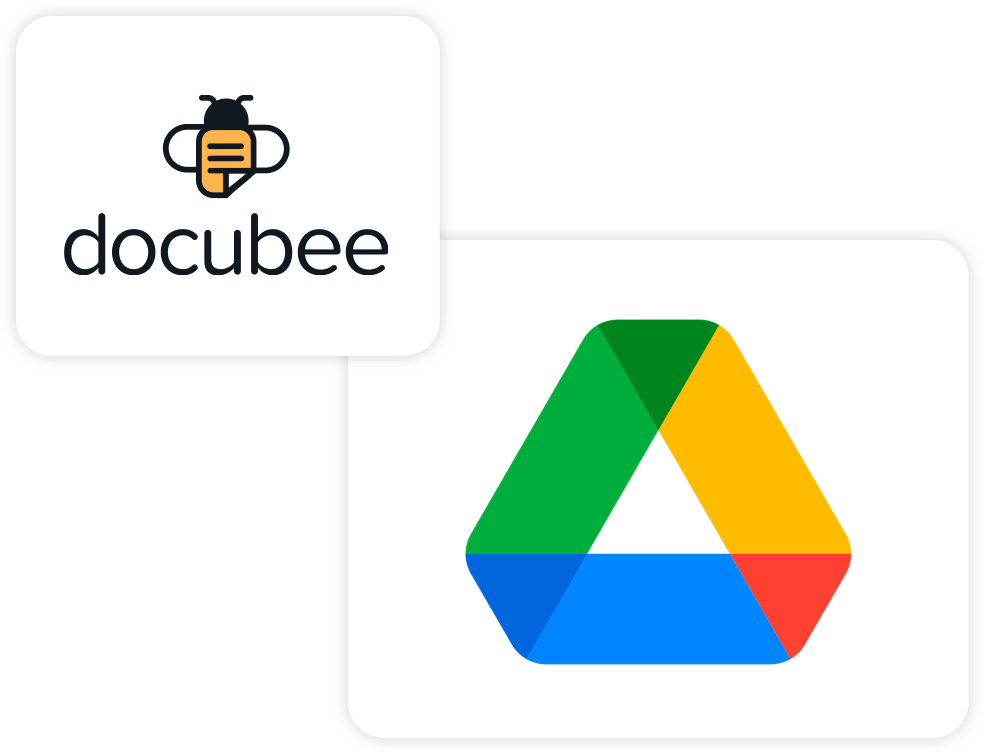 Docubee & Google Drive logos