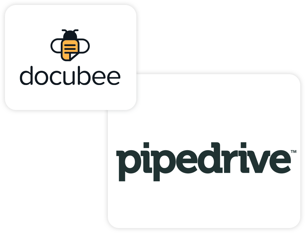 Docubee & Pipedrive logos