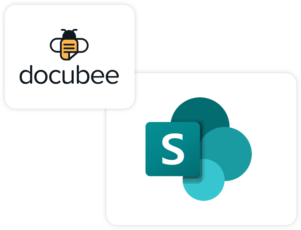 Docubee & Sharepoint logos