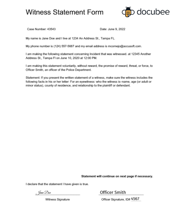 Witness Statement Form Template | Docubee witness-statement-form-template-docubee