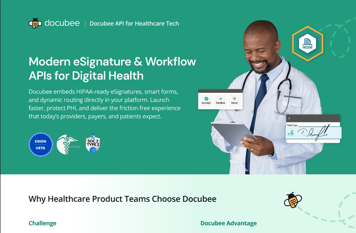 Modern eSignature & Workflow APIs for Digital Health