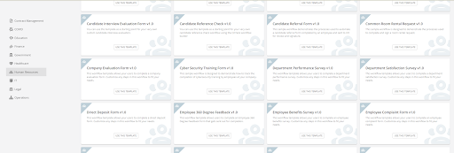 View of templates